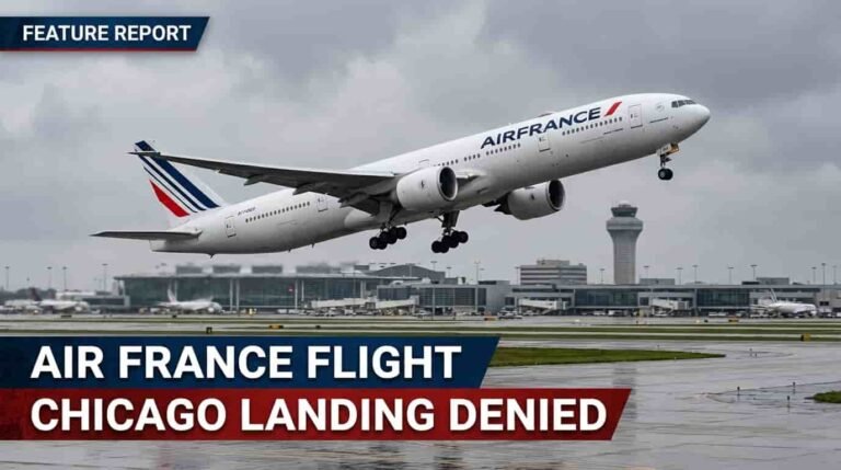 air france flight denied landing chicago image