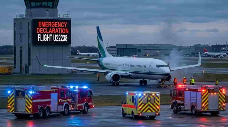 flight u22238 emergency declaration image