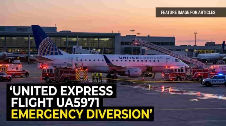 united express flight ua5971 emergency diversion image
