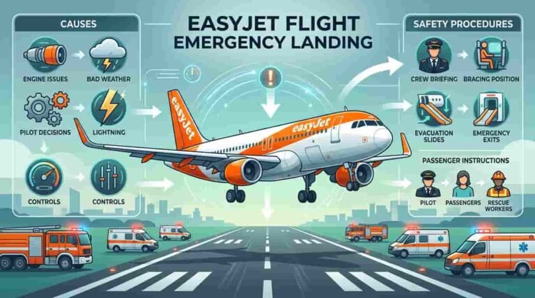 easyjet flight emergency landing image