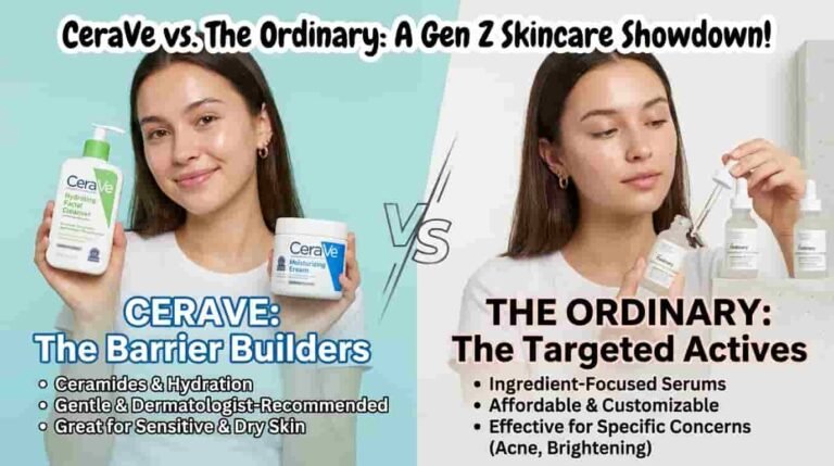 i am a genz woman. how does cerave compare to the ordinary in terms of skincare effectiveness image